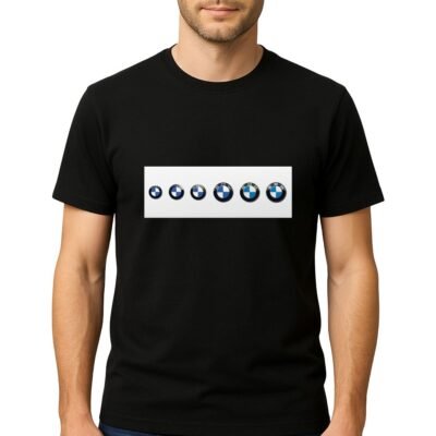 BMW logotipo evoliucija marškinėliai
