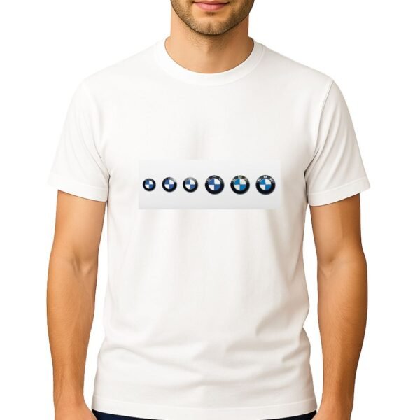 BMW logotipo evoliucija marškinėliai
