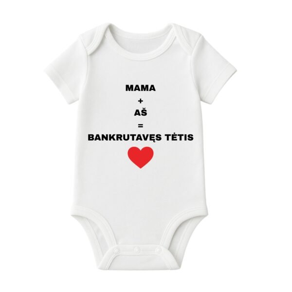 Bodis Smėlinukas Body MAMA+AŠ=BANKRUTAVĘS TĖTIS