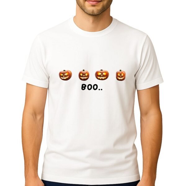 boo balti vyr BOO marškinėliai
