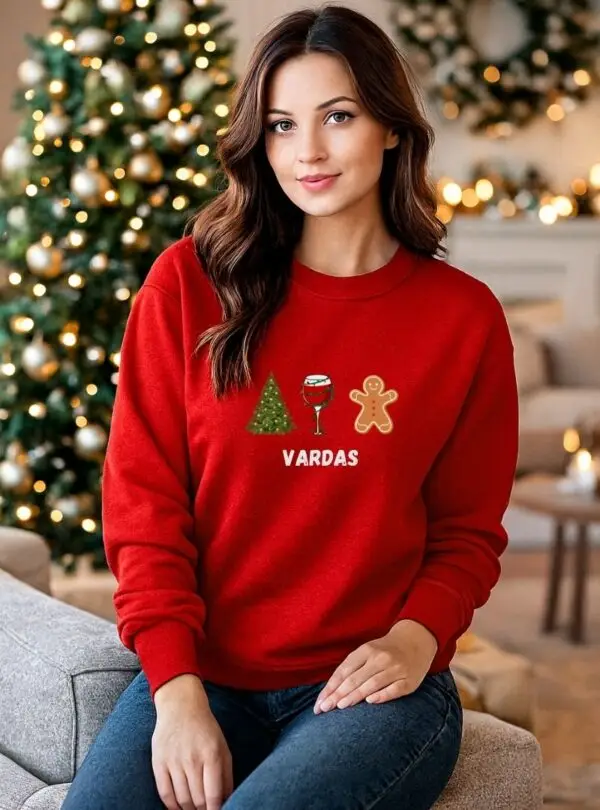Kalėdinis „Emoji“ unisex džemperis – su simboliais, vardu arba dovanojimui!