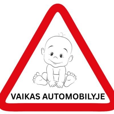 Lipdukas automobiliui „Vaikas automobilyje“